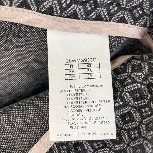 Diamond pattern trousers in size 6 (size 42 IT) made by Anna Seravalli - Picture 5 of 5